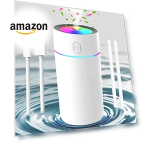 Portable Mini Humidifier with 7-color Lights — Air Moisturizers, YYFWND