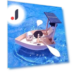 Solar-Powered Rowing Robot Toy Set — Solar Power, Amouage