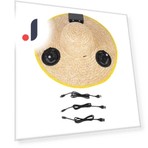 Solar-Powered Ventilation Hat with USB Charging — Chargers, Fishine
