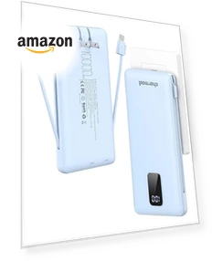 Portable Charger with Built-in Cables & Wall Plug — Chargers, Charmast