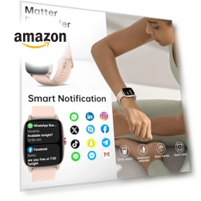 Smart Watch with Bluetooth Call & AI Voice — Smartwatches, KIBFLE