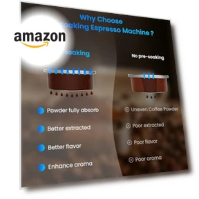 Touch Screen Espresso Maker with Steam Milk Frother — Coffee & Espresso Combos, URintells Cuising