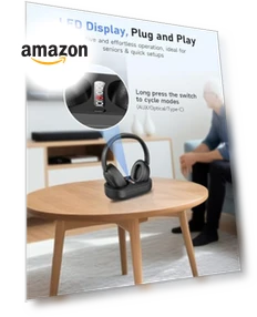 Wireless Headphones for TV Watching — Over-Ear Headphones, LORA