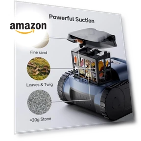 Smart Navigation Robotic Pool Cleaner — Automated Pool Maintenance, ABNEMEN