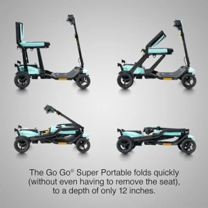 Super Portable 4-Wheel Folding Travel Mobility Scooter — Electric Scooter, Pride Mobility