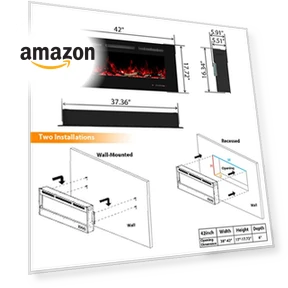 Wall Mounted Electric Fireplace — Electric Heating Solutions, Oxhark Flame