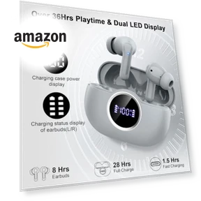 Bluetooth 5.4 Wireless Earbuds — In-Ear Headphones, Rinsmola