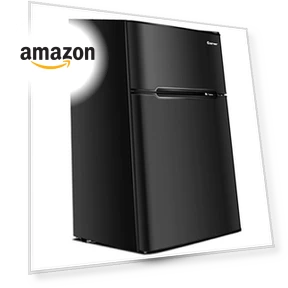 Compact Refrigerator with Freezer — Mini Fridges, COSTWAY