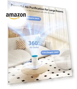 Large Room Air Purifier with Sleep Mode — HEPA Air Purifiers, ECOSELF