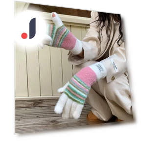 Rainbow Striped Harajuku Gloves — Glove Liners, maofajixie
