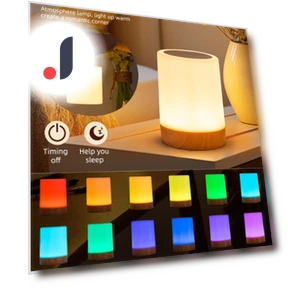 Rechargeable 16 Colors Smart Touch Bedside Lamp — Creative Lighting Solutions, JOHO - CarGear