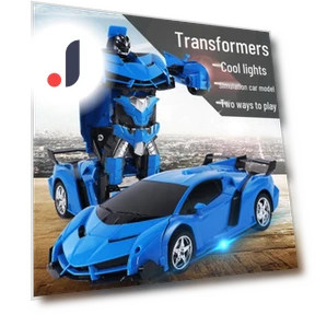 Remote Control Transforming Police Car Robot Toy — Interactive Figures & Robots, Super Go