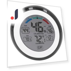 Round Touchscreen Wireless Electronic Temperature Humidity Meter — Home Climate Control, 3CZY