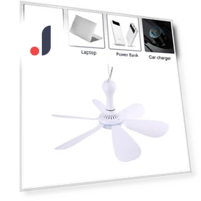 Silent 6-Blade Ceiling Fan with USB Power — Ceiling Fans, Teakh
