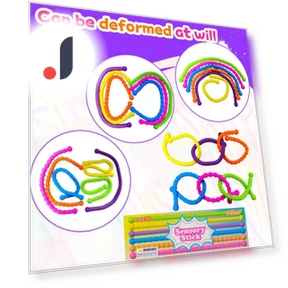 Textured Silicone Silent Decompression Rings Stretchy Sensory Stick Fun Toy — Blocks, Zhiruei