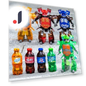 Transforming Internet Celebrity Cola Robot Mecha Toy — Interactive Figures & Robots, Super Go