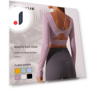 Women's Autumn Long Sleeve Yoga Top with Built-In Bra — Sports Bras, BigSopping
