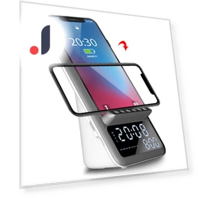 Digital Alarm Clock with Wireless Charger and Bluetooth Speaker — Alarm, Darling Child Boutique