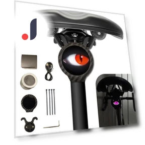 Programmable Bike Tail Light with Eyes — Bike Light Sets, mianduijifengba