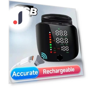 Rechargeable Wrist Blood Pressure Monitor with LED Screen — Blood Pressure Monitors, Melsya