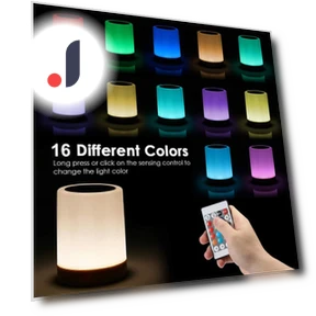 RGB USB Rechargeable Touch Control Bedside Lamp — Desk & Table Lighting, JOHO - CarGear