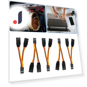 Short Servo Y-Extension Cable — Sleeves, Three Body