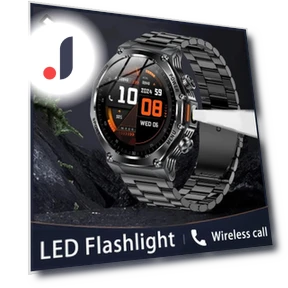 Smart Watch with Bluetooth Call and LED Flashlight — Wearable Accessories, SACOSDING