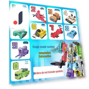 Transforming Number Robot Toy Combiner — Construction Kits, Super Go