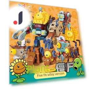 Alloy Plants vs. Zombies Transforming Robot Assembly Toy Set — Construction Kits, Xinlexin
