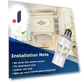 E27 Motion Sensor Lamp Socket Adapter — Light Sockets, SaiMili Light