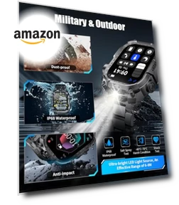 Military Smart Watch with LED Flashlight — Smartwatches, LIGE