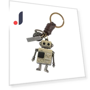 Movable Bronze Robot Keychain — Keychains & Keyrings, Lieifeitum