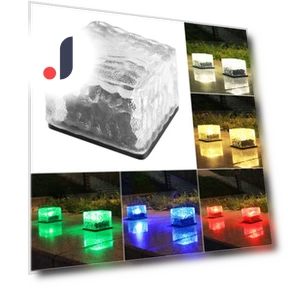 Solar Light Ice Brick Light — Outdoor Security & Flood Lighting, kingroyal