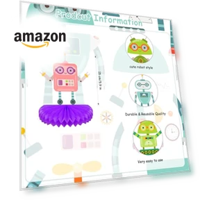 Vibrant Robot Honeycomb Ball Centerpieces & Standing Table Toppers Decorations Set — Party Centerpieces, Jajajuegos