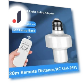 Wireless Remote Control Light Bulb Socket Smart Switch — Outlet Switches, SaiMili Light
