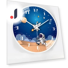 Creative Space Automatic Radio Clock with Timer — Clocks, Window glass film