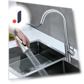 Extendable Hot and Cold Water Rotating Robot Faucets — Sink Faucets & Parts, DiagonAlley
