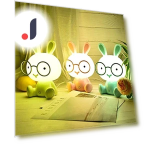 LED Touch Night Light with Cartoon Rabbit Design — Night Lights, Darling Home
