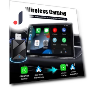 2 In 1 Wired To Wireless Carplay Ai Box Android Auto Adapter — Stereo Receivers, Log