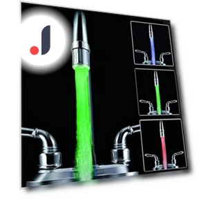 LED Light Changing Temperature Sensor Shower Stream Water Faucet Tap — Tap Lights