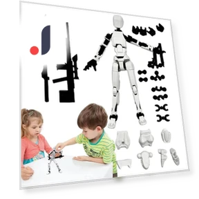 Multi-joint Transformable Robot with Female Accessories — Dolls & Figures, Such Articles