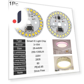 Round Smart IC Driver Light Plate LED Chip Bulb Lamp — LED, SHwenning