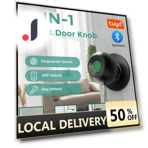 Smart Cylindrical Automatic Digital Lock with Handle — Smart Home Security, The Romantics