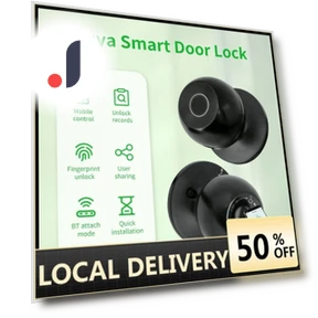 Smart Door Handle with Fingerprint Lock — Biometric Security, The Romantics