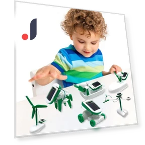 Solar Robot Toy Kit 6-in-1 — Solar Power, Vogue Wardrobe