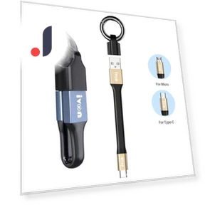 Ultra Short Micro Type-C To USB A Fast Charging Cable — USB, JChongsheng
