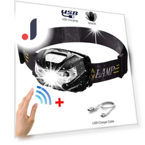 Waterproof LED Headlamp with Intelligent Sensor — Flashlights, habia