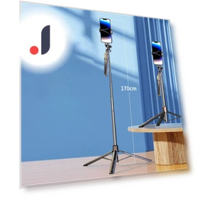 360° Rotating Selfie Stick with Fill Light and Tripod — Selfie Sticks, yunran
