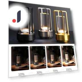 Portable Metal Desk Lamp — Study & Desk Lighting, Blackcurrant
