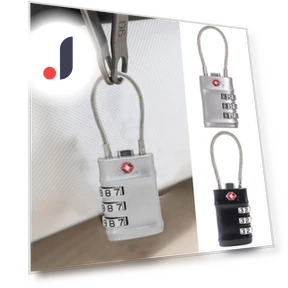 Portable Smart Combination Lock Padlock with Steel Cable — Luggage Locks, SZmohan
